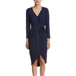 Yumi Kim All My Love Navy Blue Wrap Dress Sz XS